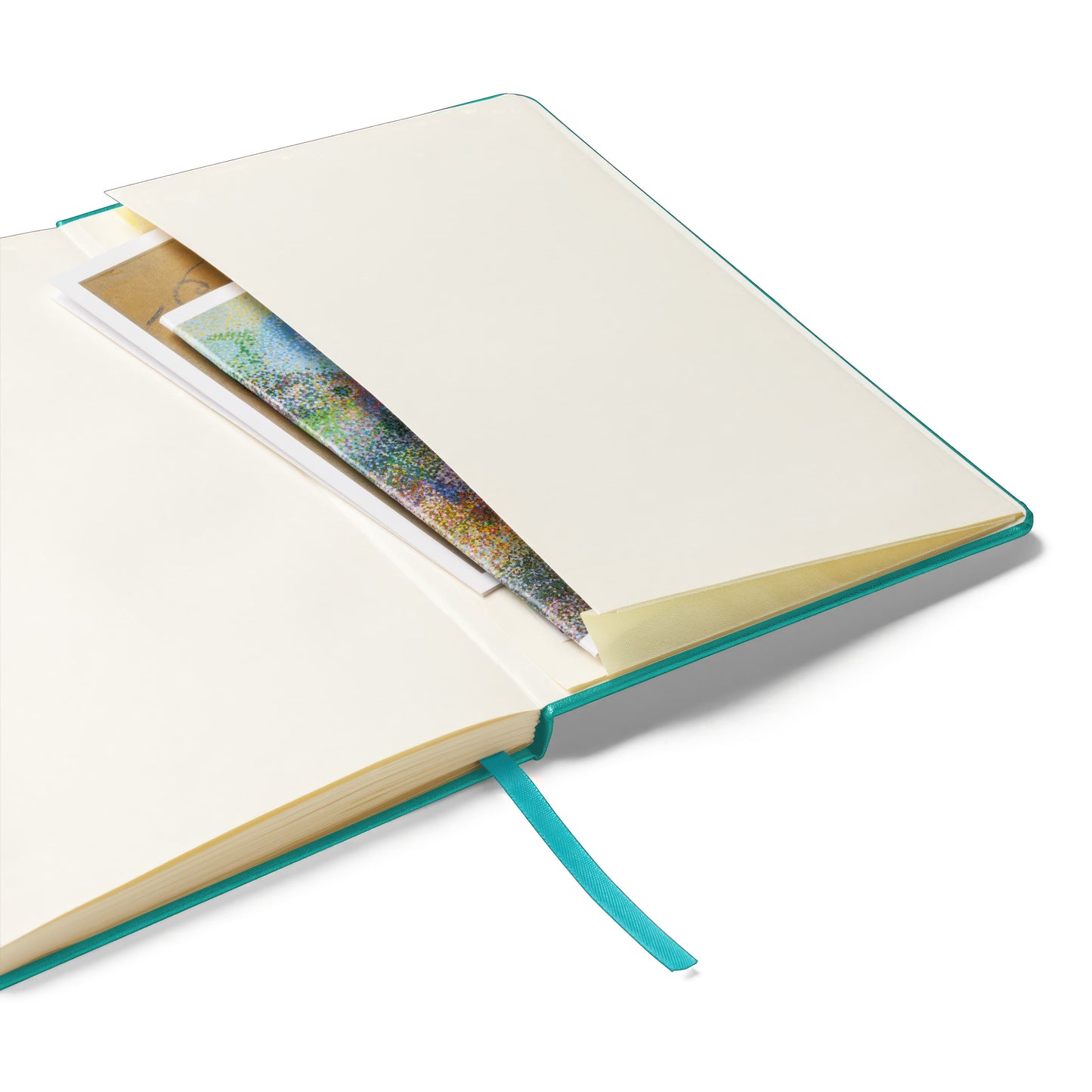Classic Cream-Paged Journal | Elegant Faux Leather Binding | Complete with Ribbon Bookmark & Pocket | Canvas of Thoughts Series