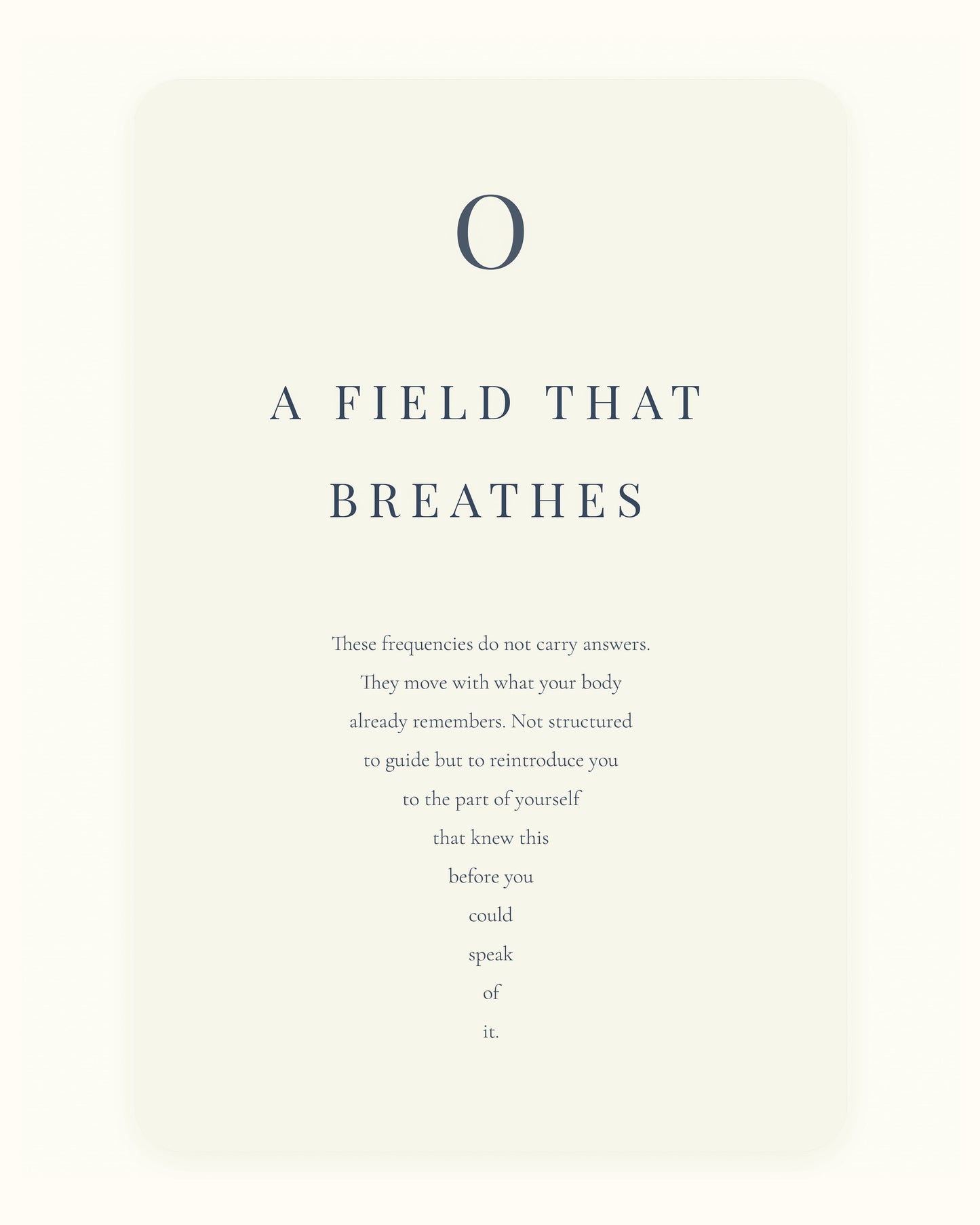 Stillness Frequency: The Liminal Threshold