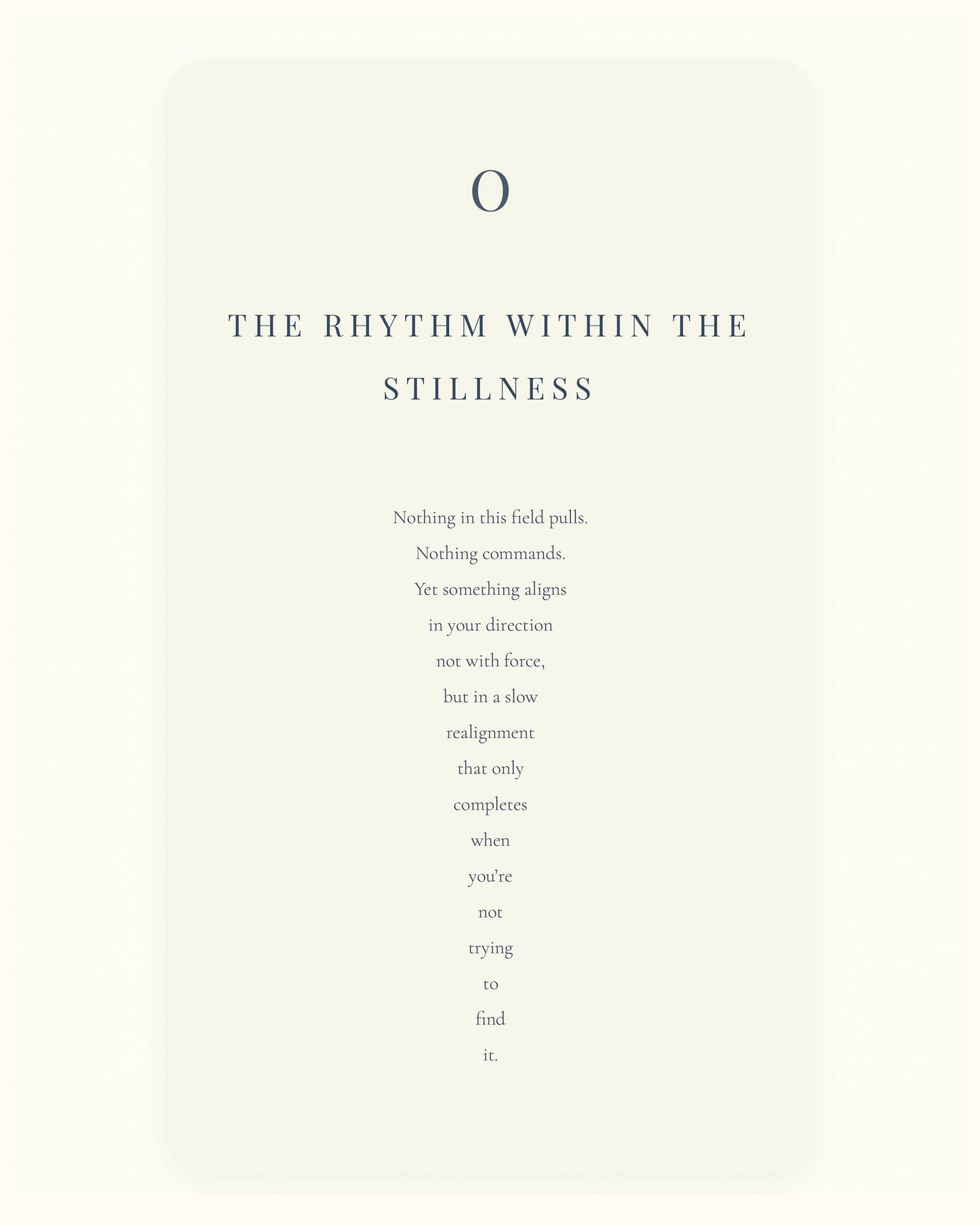 Stillness Frequency: The Liminal Threshold